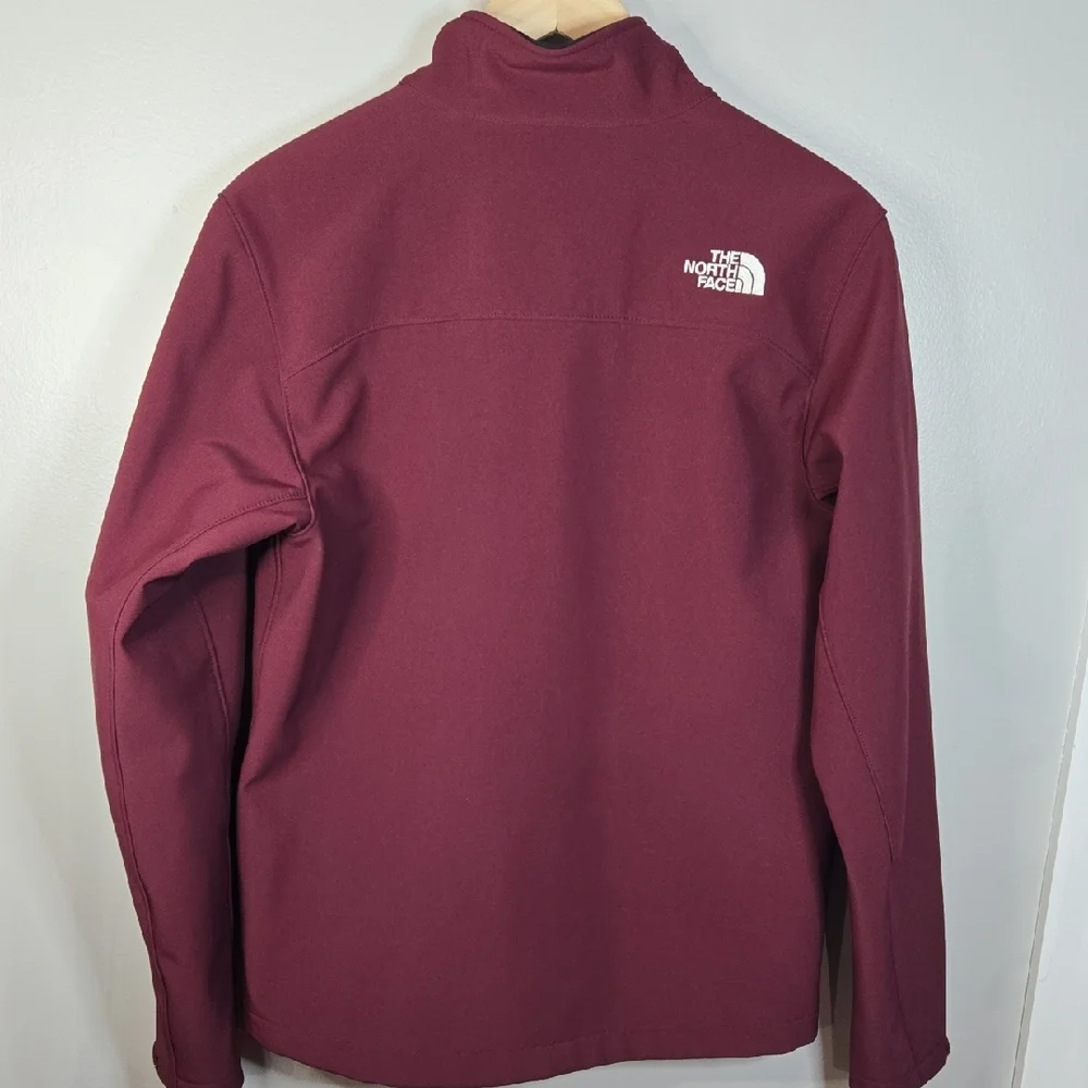 The North Face Men's Small Burgundy Full-Zip Softshell Windwall Jacket Unisex